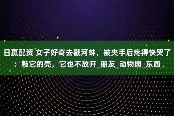 日赢配资 女子好奇去戳河蚌，被夹手后疼得快哭了：敲它的壳，它也不放开_朋友_动物园_东西