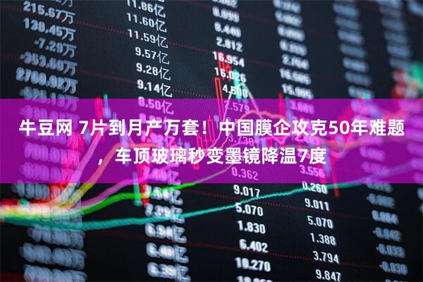 牛豆网 7片到月产万套！中国膜企攻克50年难题，车顶玻璃秒变墨镜降温7度